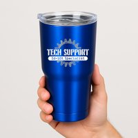 Funny Tech Support Id10t Computer Idiot Joke Gift Tumbler