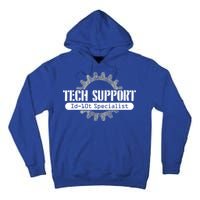 Funny Tech Support Id10t Computer Idiot Joke Gift Tall Hoodie