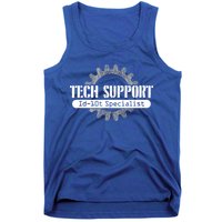 Funny Tech Support Id10t Computer Idiot Joke Gift Tank Top