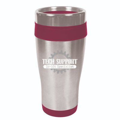 Funny Tech Support Id10t Computer Idiot Joke Gift 16oz Travel Tumbler