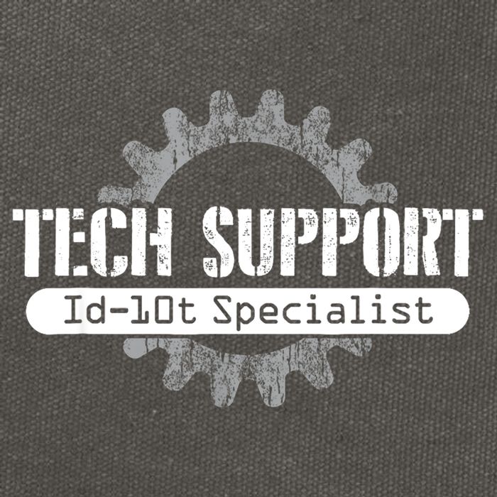 Funny Tech Support Id10t Computer Idiot Joke Gift Cotton Canvas Backpack