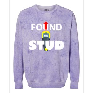 FOUND THE STUD FUNNY Colorblast Crewneck Sweatshirt