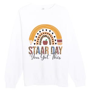 Funny Test STAAR Day Mode On Teacher Testing Ideas School Premium Crewneck Sweatshirt