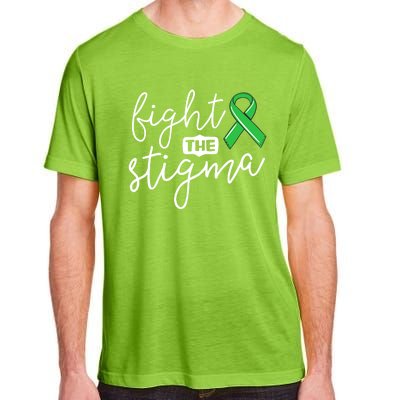 Fight The Stigma Tal Health Awareness Great Gift Green Ribbon Cute Gift Adult ChromaSoft Performance T-Shirt