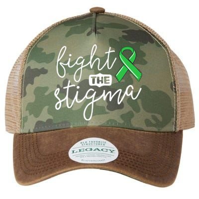 Fight The Stigma Tal Health Awareness Great Gift Green Ribbon Cute Gift Legacy Tie Dye Trucker Hat