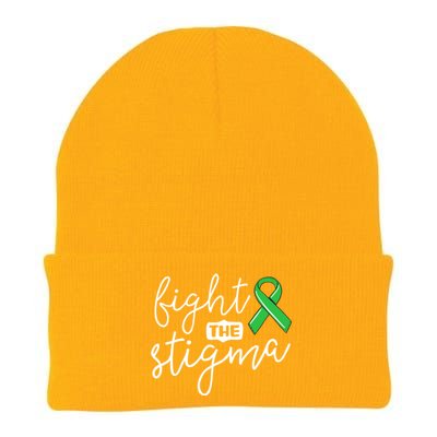 Fight The Stigma Tal Health Awareness Great Gift Green Ribbon Cute Gift Knit Cap Winter Beanie