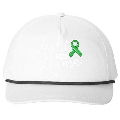 Fight The Stigma Tal Health Awareness Great Gift Green Ribbon Cute Gift Snapback Five-Panel Rope Hat