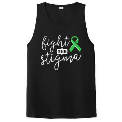 Fight The Stigma Tal Health Awareness Great Gift Green Ribbon Cute Gift PosiCharge Competitor Tank