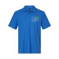 Fight The Stigma Tal Health Awareness Great Gift Green Ribbon Cute Gift Softstyle Adult Sport Polo