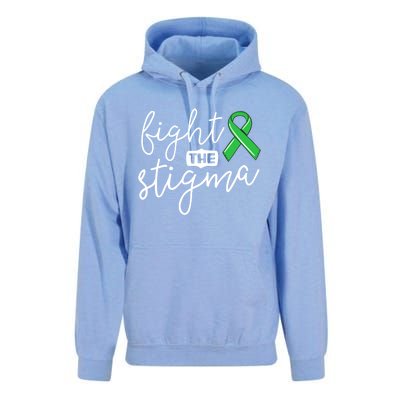 Fight The Stigma Tal Health Awareness Great Gift Green Ribbon Cute Gift Unisex Surf Hoodie