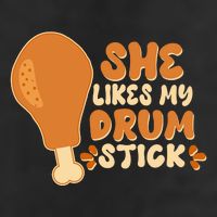 Funny Thanksgiving She Likes My Drum Stick Cool Comfort Performance Bucket Hat