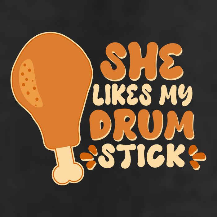 Funny Thanksgiving She Likes My Drum Stick Cool Comfort Performance Bucket Hat