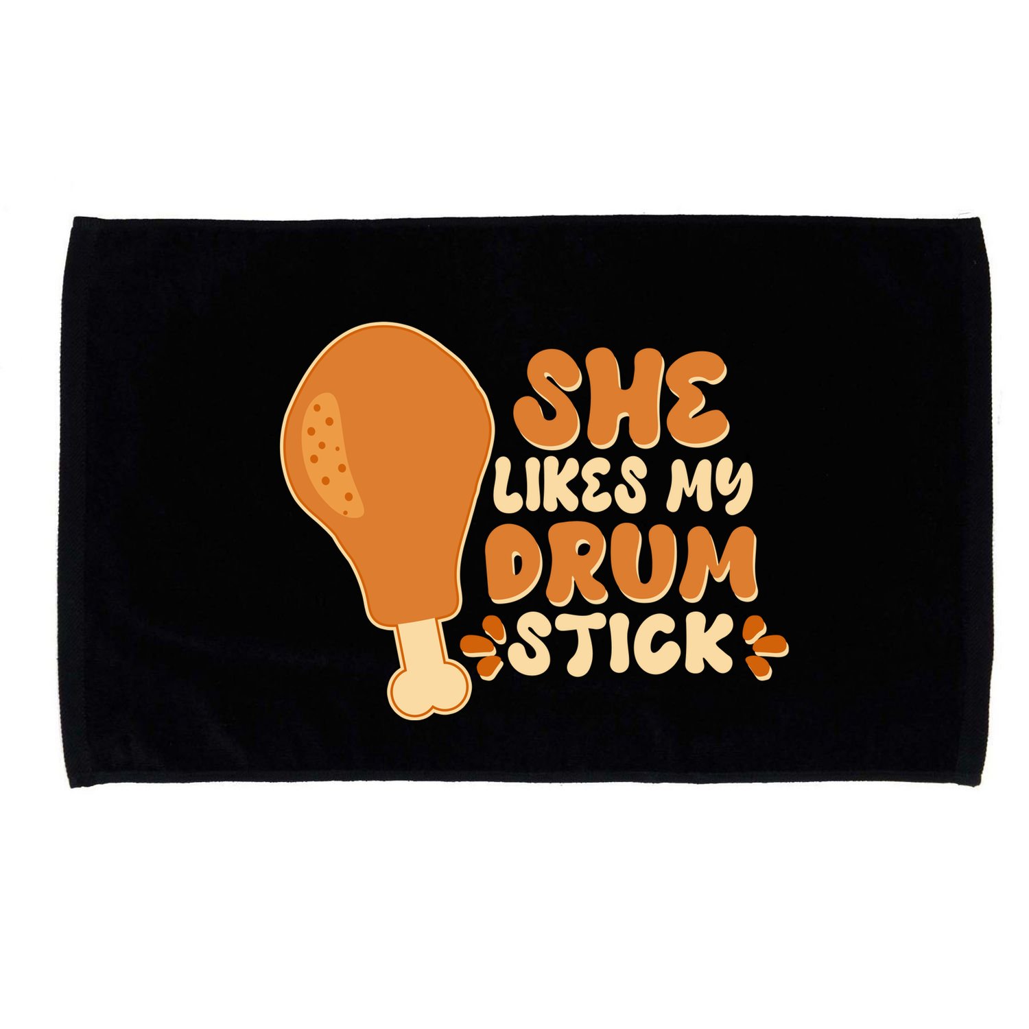 Funny Thanksgiving She Likes My Drum Stick Microfiber Hand Towel