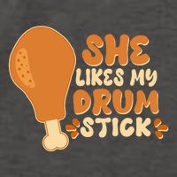 Funny Thanksgiving She Likes My Drum Stick Vector Backpack