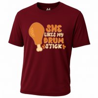 Funny Thanksgiving She Likes My Drum Stick Performance Shirt