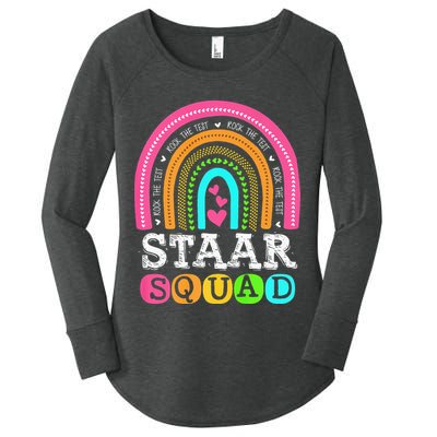 Funny Test STAAR Day Mode On Teacher Testing Ideas School Women's Perfect Tri Tunic Long Sleeve Shirt