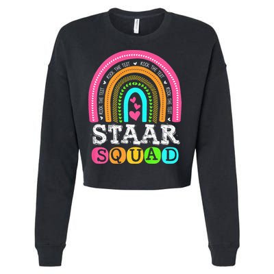 Funny Test STAAR Day Mode On Teacher Testing Ideas School Cropped Pullover Crew
