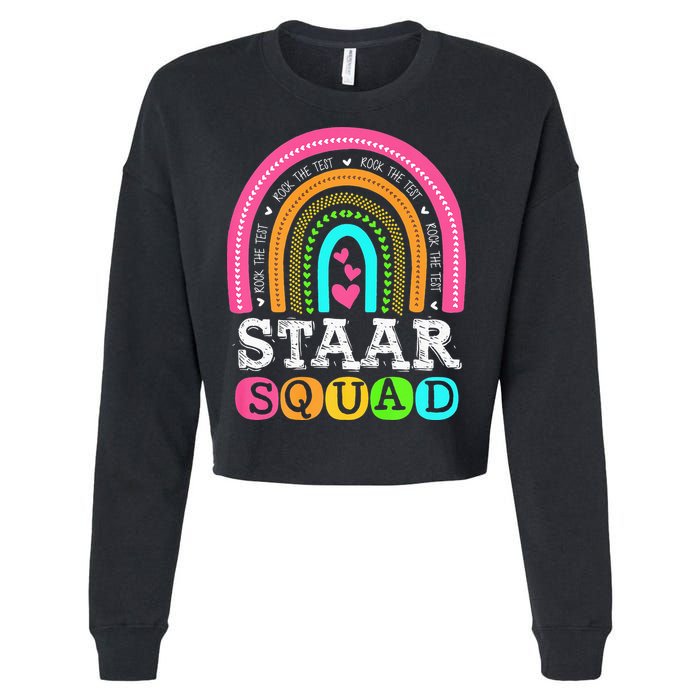 Funny Test STAAR Day Mode On Teacher Testing Ideas School Cropped Pullover Crew