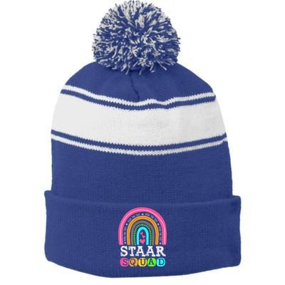 Funny Test STAAR Day Mode On Teacher Testing Ideas School Stripe Pom Pom Beanie