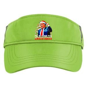 Funny Trump Santa Claus 2024 ILl Be Home For Christmas Adult Drive Performance Visor