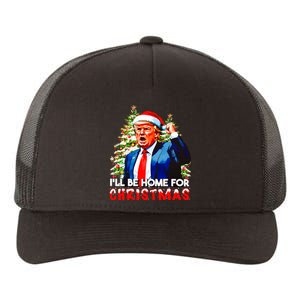 Funny Trump Santa Claus 2024 ILl Be Home For Christmas Yupoong Adult 5-Panel Trucker Hat