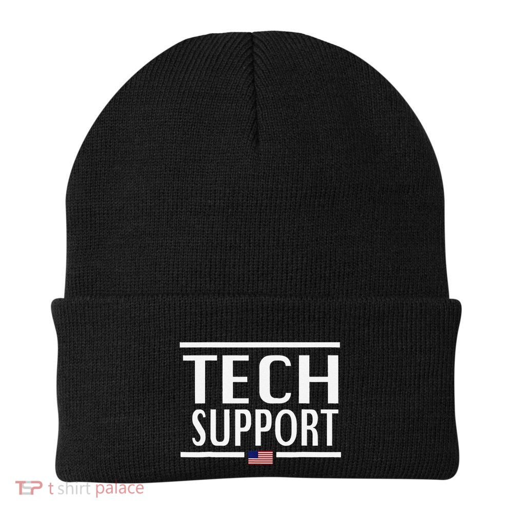 Funny Tech Support For American Flag .Png Knit Cap Winter Beanie