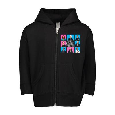 Funny The Shady Bunch 2024 Gift Toddler Zip Fleece Hoodie