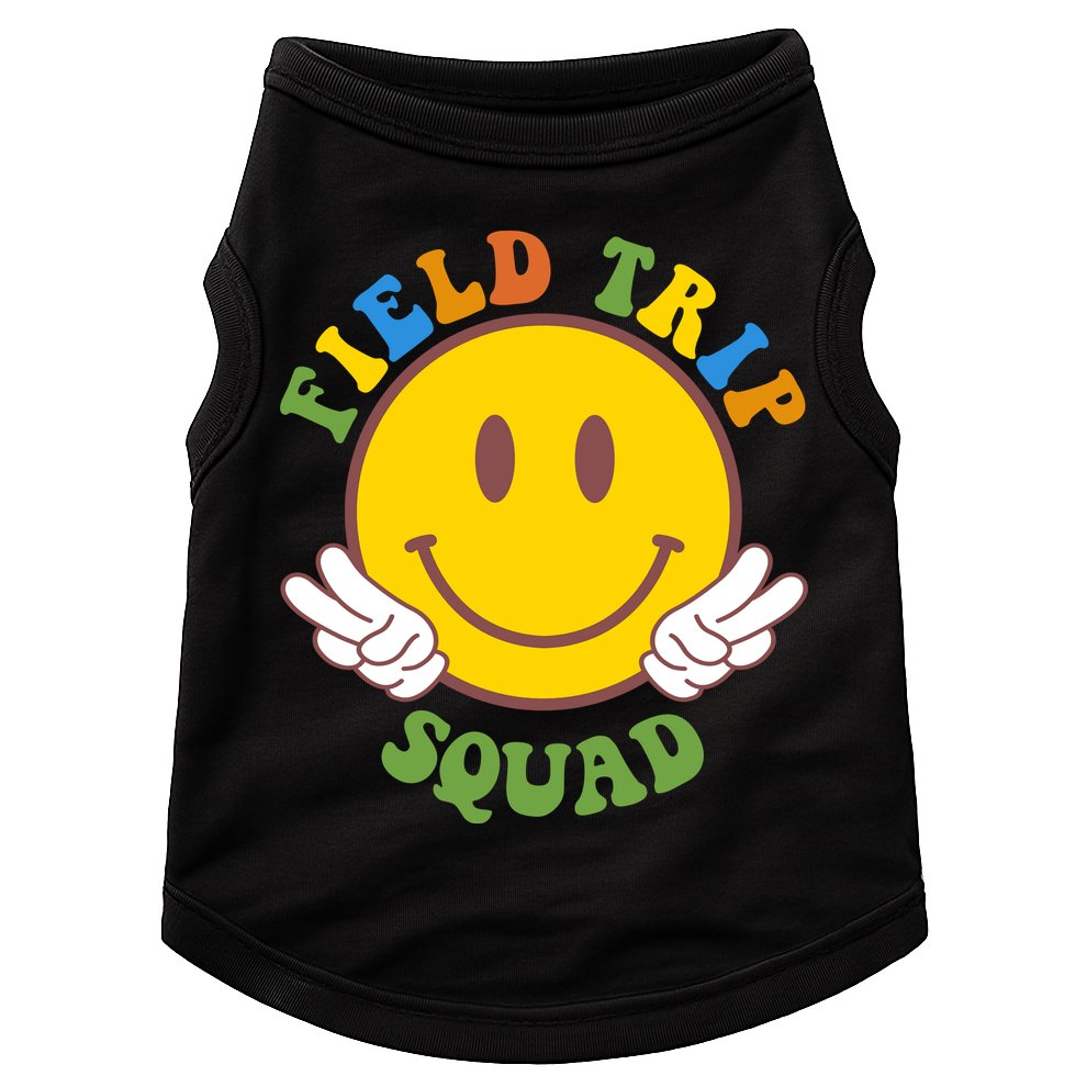 Field Trip Squad Smiley Face School Doggie Tank