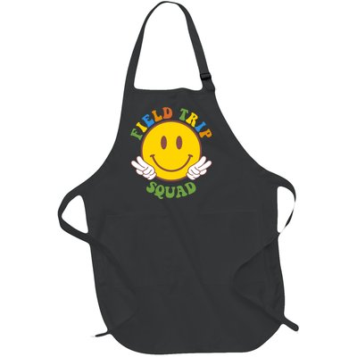 Field Trip Squad Smiley Face School Full-Length Apron With Pockets