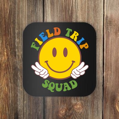 Field Trip Squad Smiley Face School Coaster