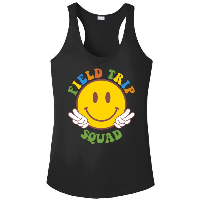 Field Trip Squad Smiley Face School Ladies PosiCharge Competitor Racerback Tank