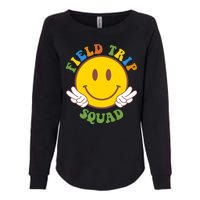 Field Trip Squad Smiley Face School Womens California Wash Sweatshirt