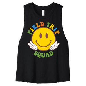 Field Trip Squad Smiley Face School Women's Racerback Cropped Tank