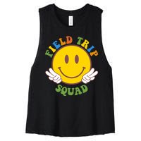 Field Trip Squad Smiley Face School Women's Racerback Cropped Tank