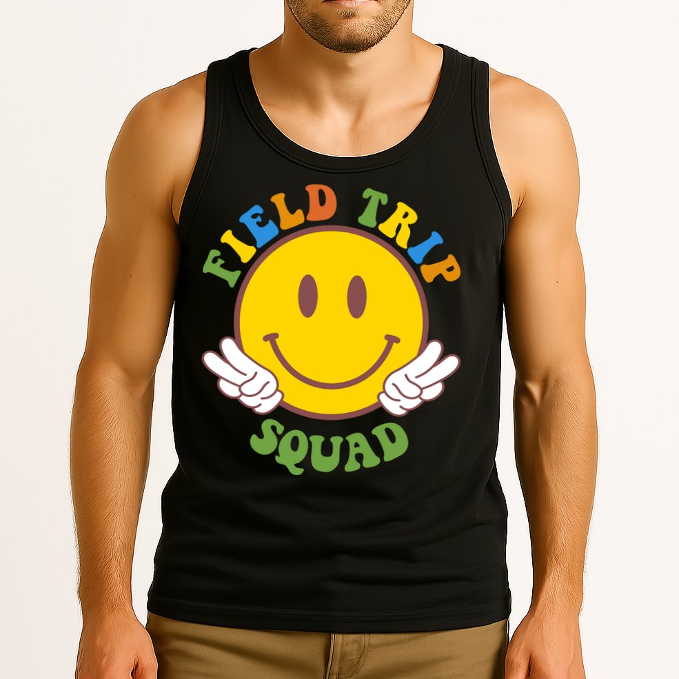 Field Trip Squad Smiley Face School Tank Top