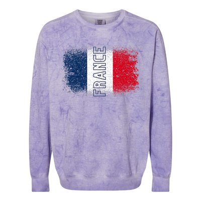 France Team Sports Soccer French Flag Jersey Colorblast Crewneck Sweatshirt