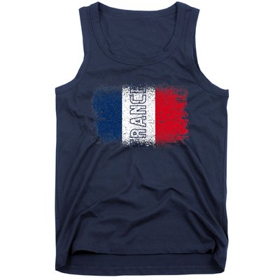 France Team Sports Soccer French Flag Jersey Tank Top