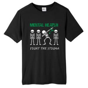 Fight The Stigma Dabbing Skeleton Tal Health Awareness Gift Tall Fusion ChromaSoft Performance T-Shirt