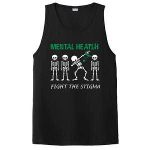 Fight The Stigma Dabbing Skeleton Tal Health Awareness Gift PosiCharge Competitor Tank