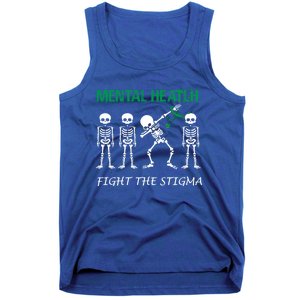 Fight The Stigma Dabbing Skeleton Tal Health Awareness Gift Tank Top