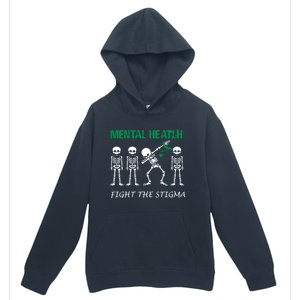 Fight The Stigma Dabbing Skeleton Tal Health Awareness Gift Urban Pullover Hoodie