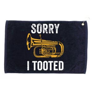 Funny Tuba Shirts Sorry I Tooted Marching Band Tuba Grommeted Golf Towel