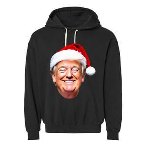 Funny Trump Santa Hat Donald Trump Christmas New Year Xmas Garment-Dyed Fleece Hoodie