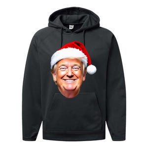 Funny Trump Santa Hat Donald Trump Christmas New Year Xmas Performance Fleece Hoodie