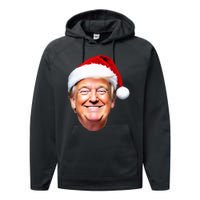 Funny Trump Santa Hat Donald Trump Christmas New Year Xmas Performance Fleece Hoodie