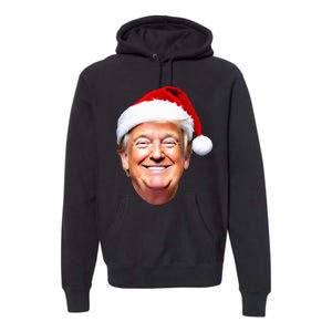 Funny Trump Santa Hat Donald Trump Christmas New Year Xmas Premium Hoodie