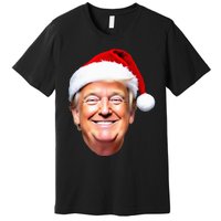 Funny Trump Santa Hat Donald Trump Christmas New Year Xmas Premium T-Shirt