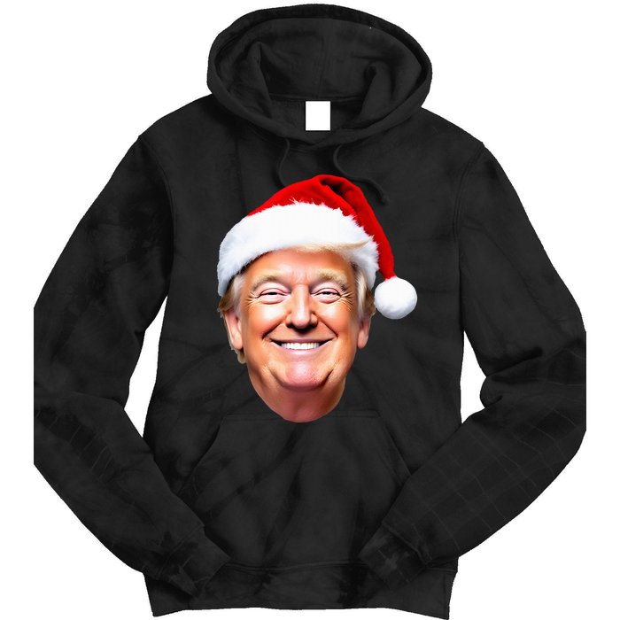 Funny Trump Santa Hat Donald Trump Christmas New Year Xmas Tie Dye Hoodie