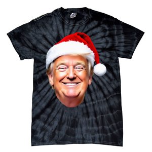 Funny Trump Santa Hat Donald Trump Christmas New Year Xmas Tie-Dye T-Shirt