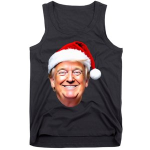 Funny Trump Santa Hat Donald Trump Christmas New Year Xmas Tank Top